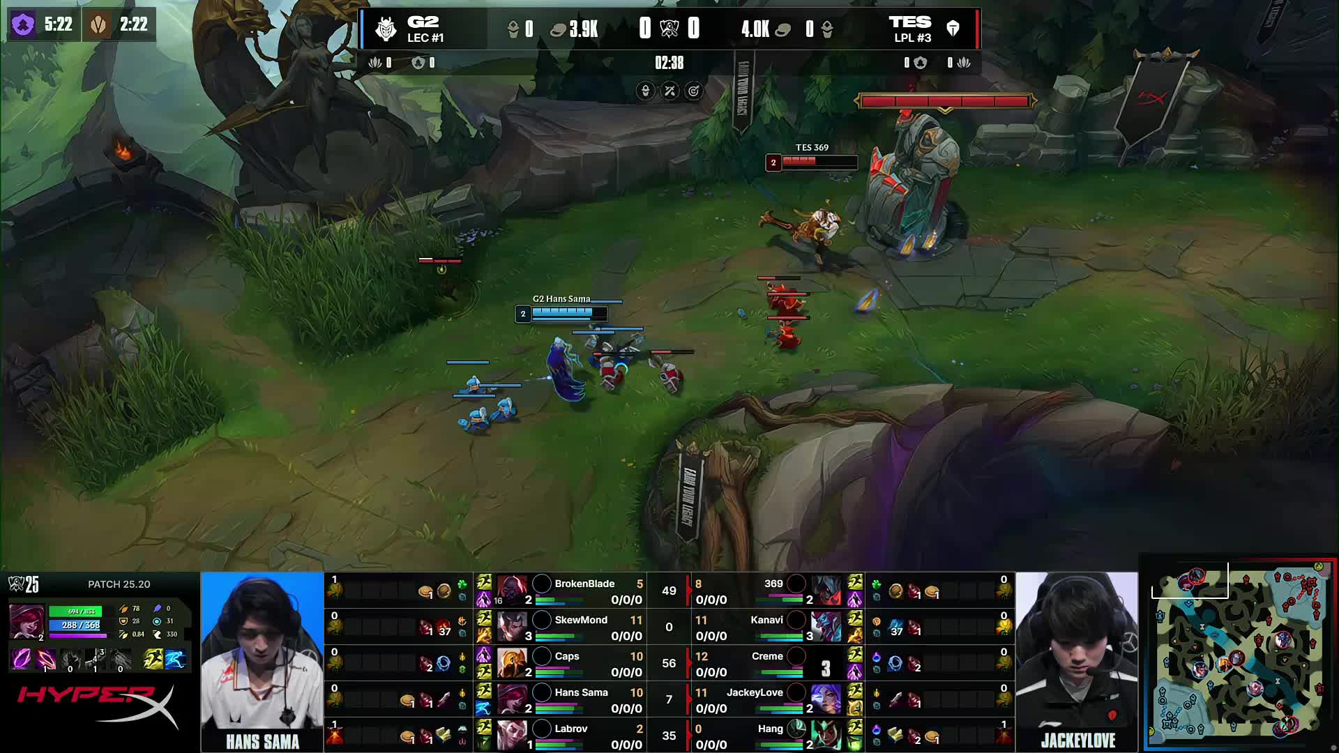 Tabe在战胜BLG后说道：“ Tarzan 是我们的队长、领袖和团队的精神。”